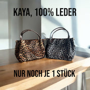 Kaya, die kleine Wilde mit topmodischem Leo-Print, 100% Leder